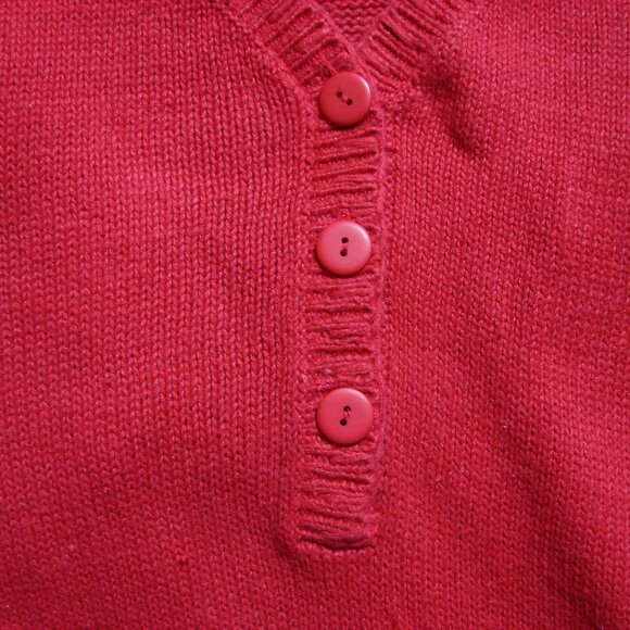 Vtg International Sportswear Oversized Knit Sweater Tunic TOP, Size 2X-3X Red - Picture 5 of 9